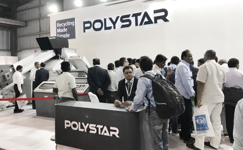 in-house plastic recycling machine in Plastindia 2018